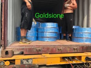 pvc layflat hose in blue