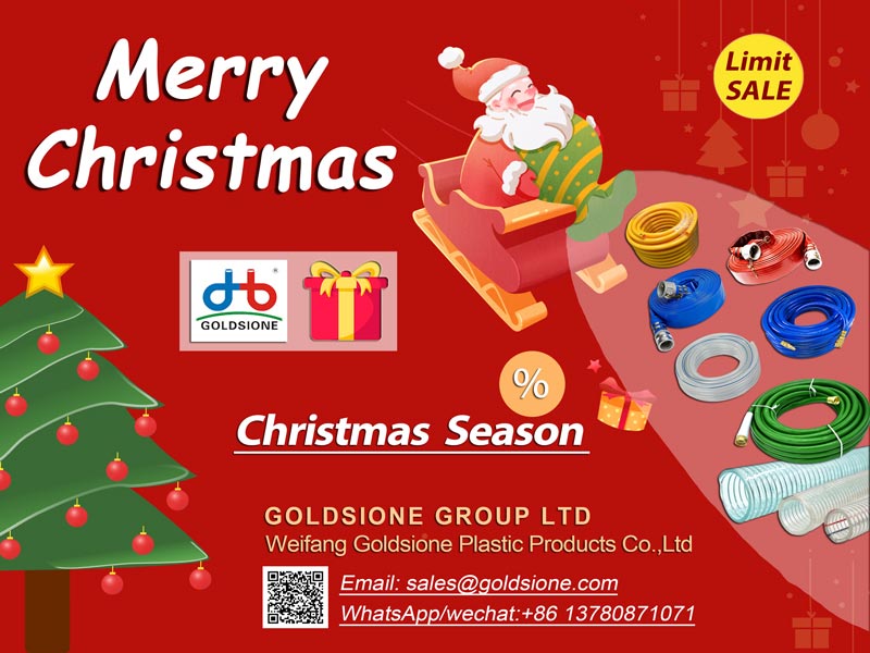 Wishing You a Merry Christmas with Goldsione PVC Hose